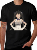 Anime Character Graphic Black T-Shirt