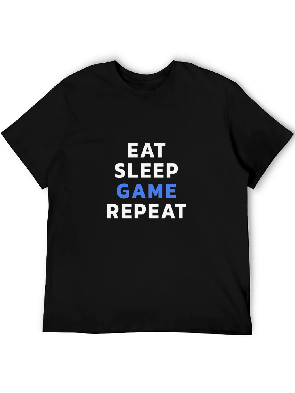 Eat Sleep Game Repeat Black T-Shirt