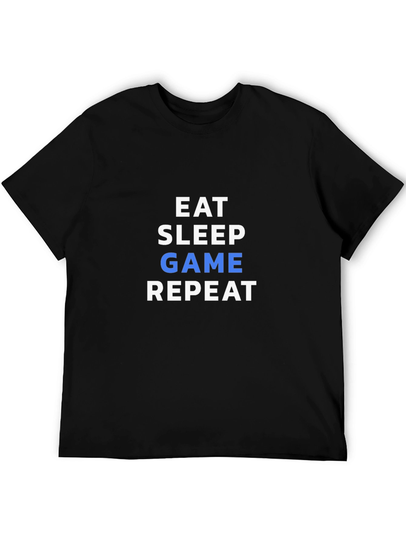 Eat Sleep Game Repeat Black T-Shirt