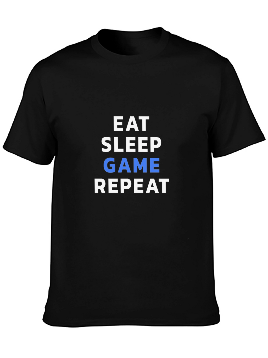Eat Sleep Game Repeat Black T-Shirt