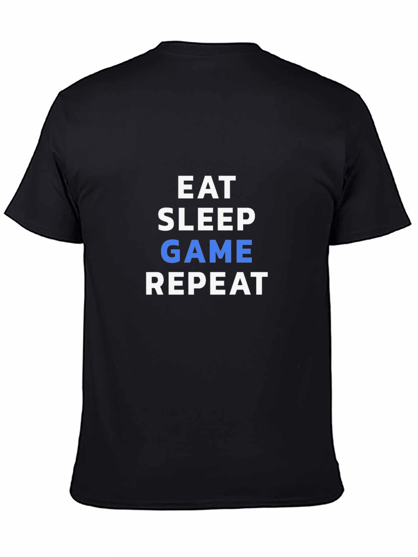 Eat Sleep Game Repeat Black T-Shirt