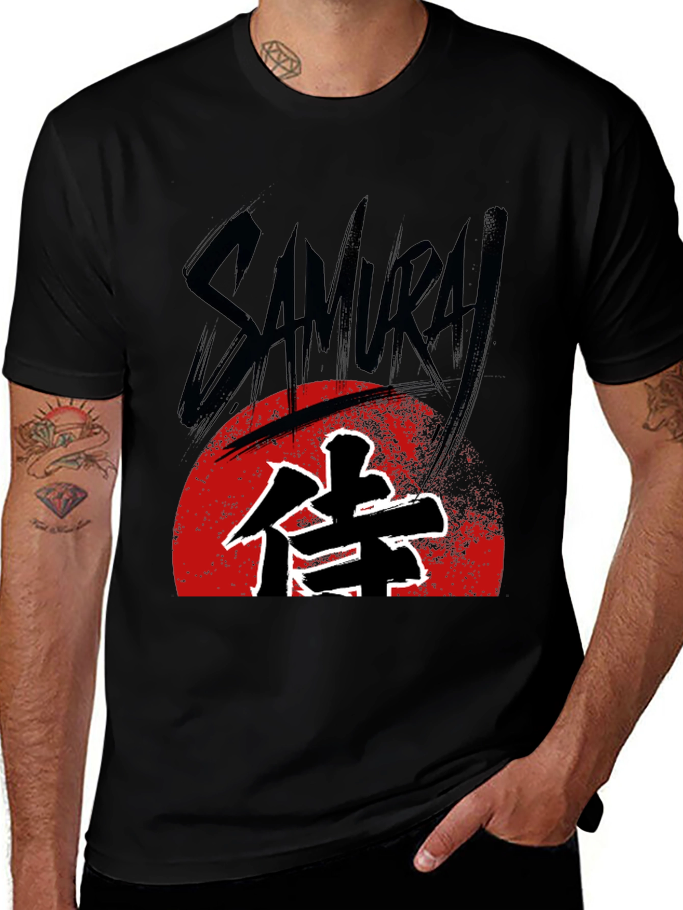 Samurai Graphic Tee - Japanese Warrior Style