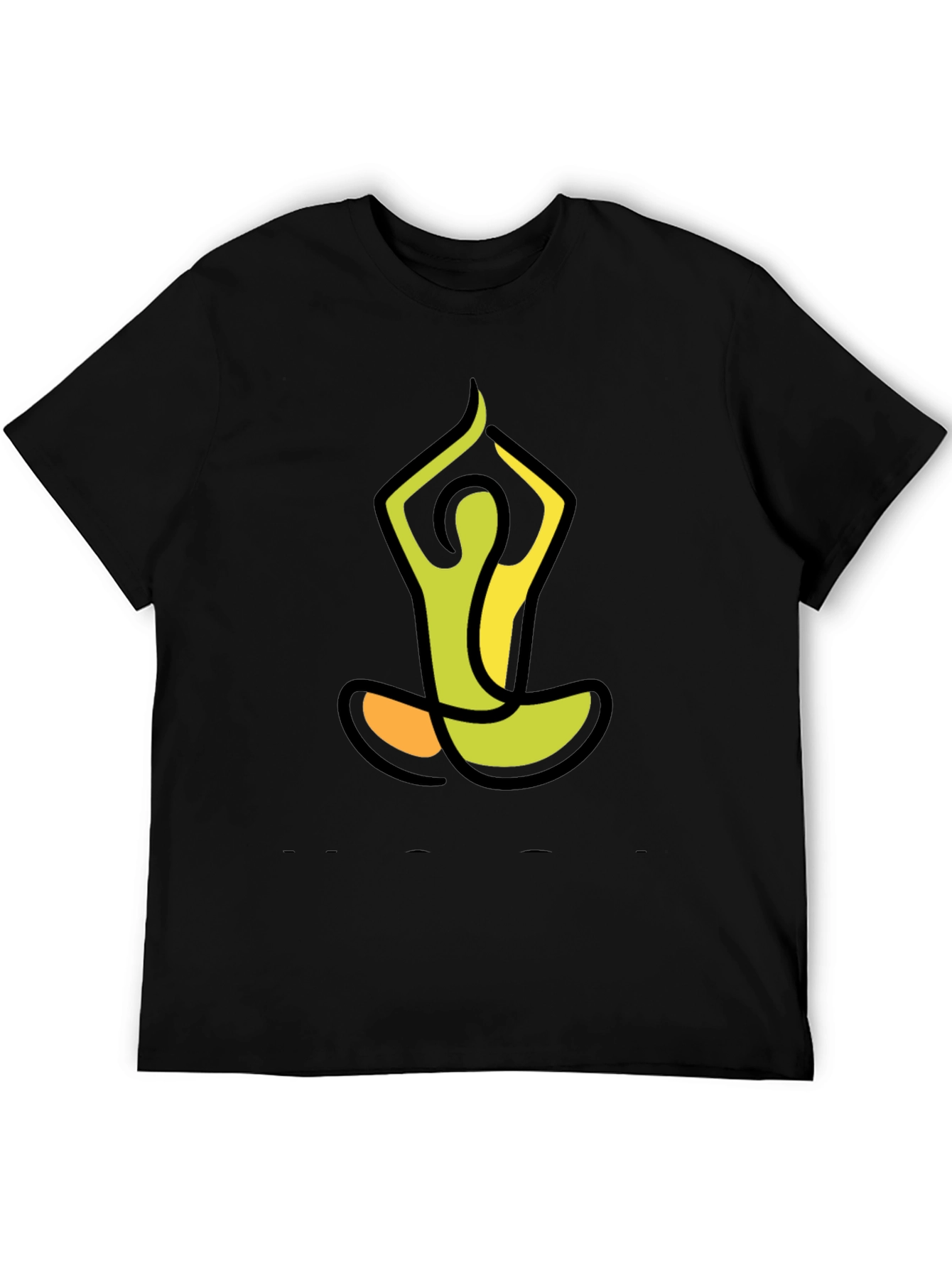Yoga Pose Graphic Tee - Mens Black T-Shirt