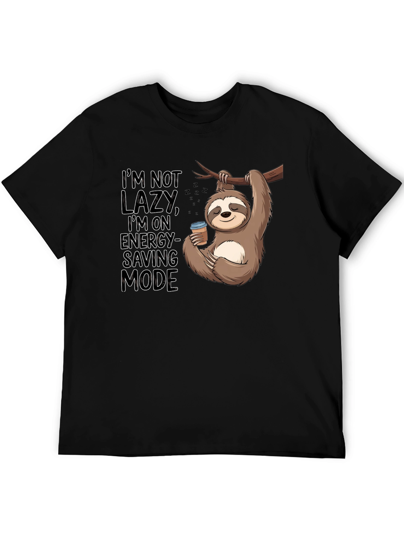 Sloth Energy-Saving Mode Graphic T-Shirt