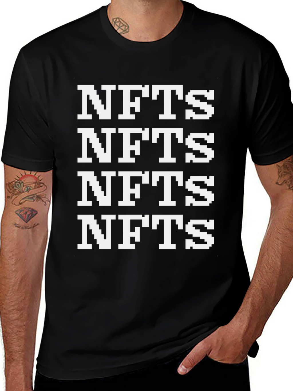 NFTs Graphic T-Shirt - Black Cotton Tee