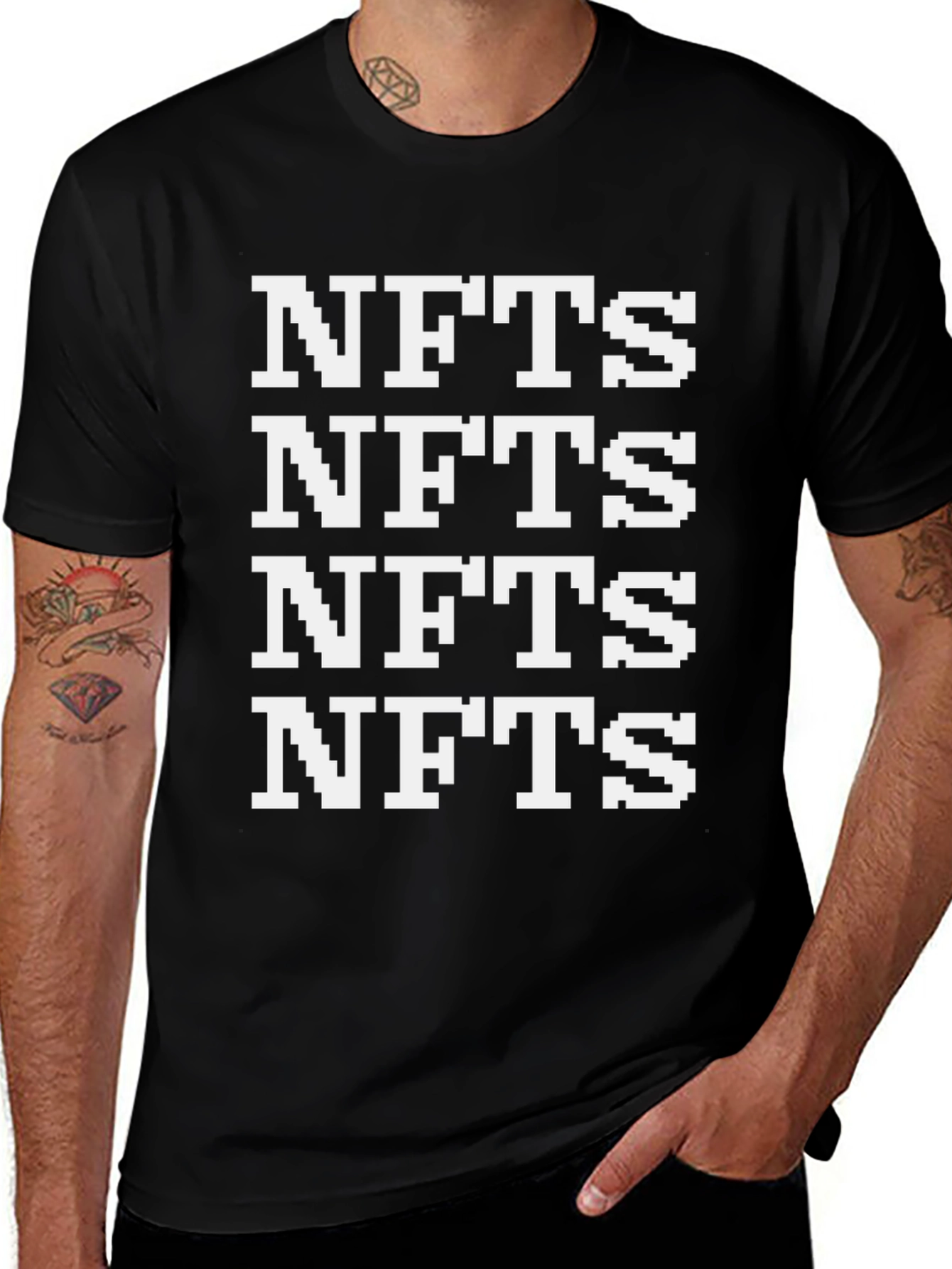NFTs Graphic T-Shirt - Black Cotton Tee