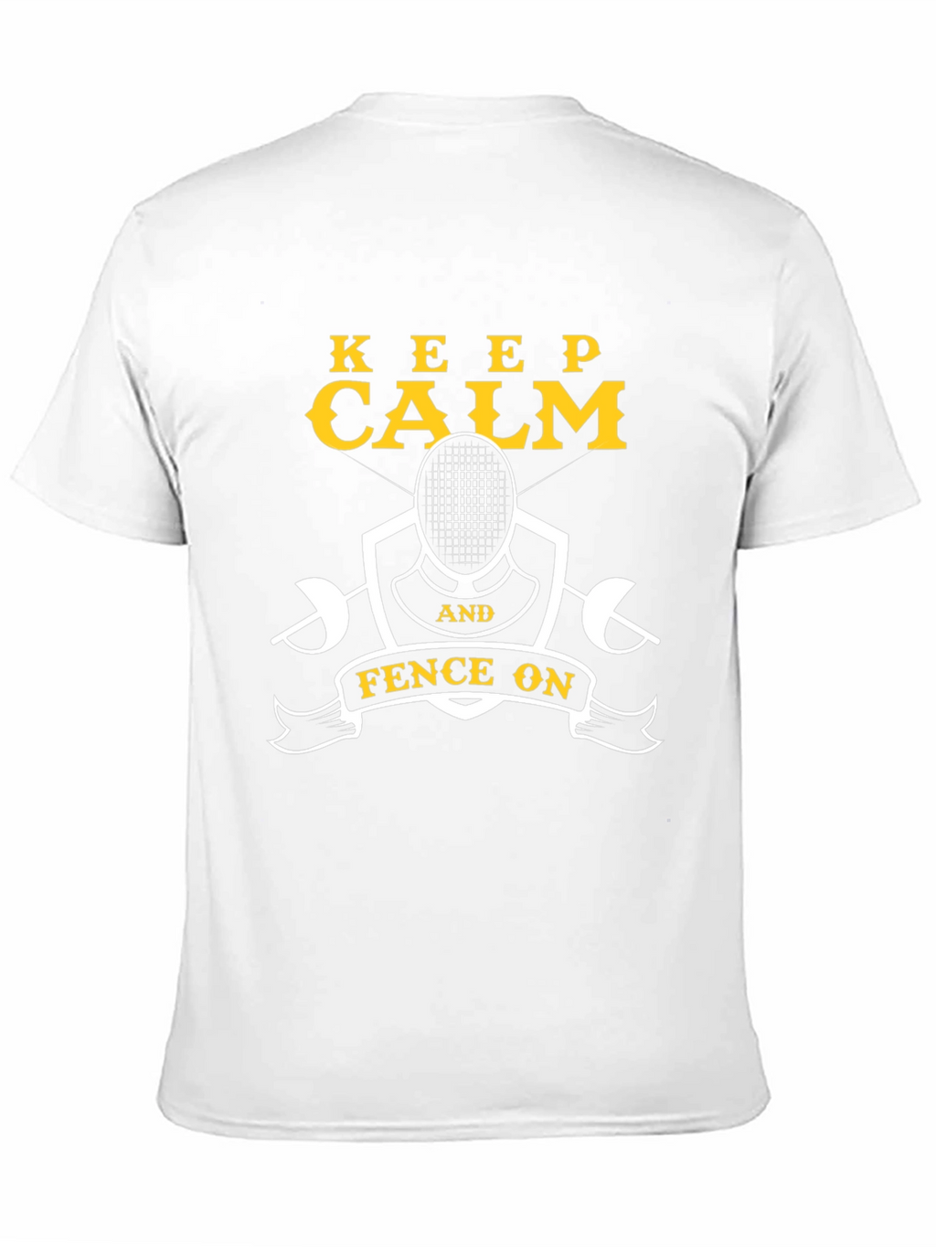Keep Calm & Fence On Black T-Shirt