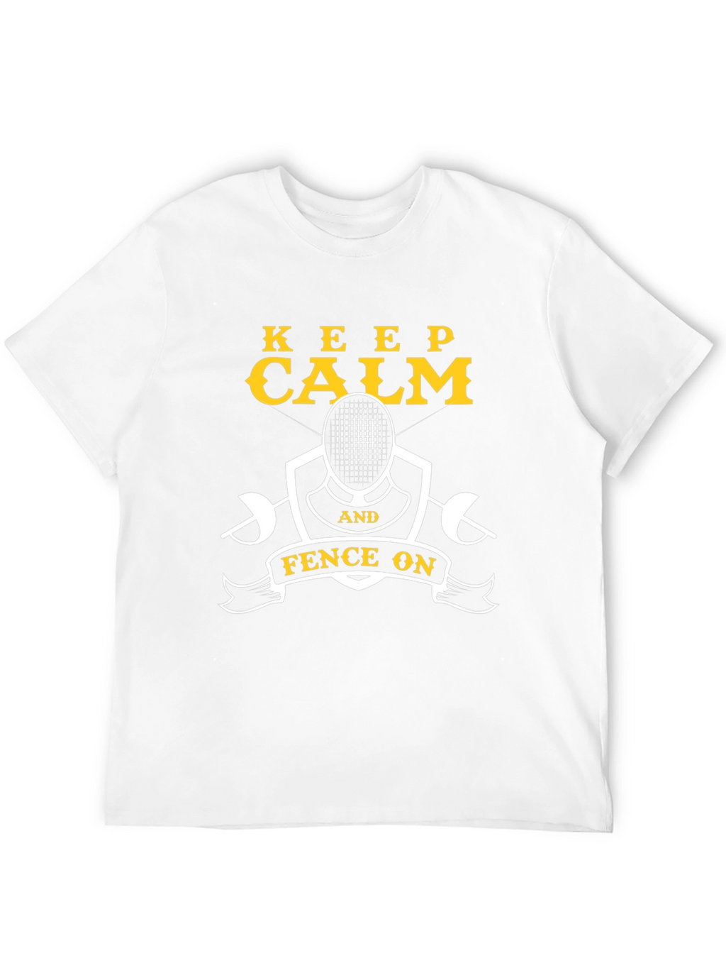 Keep Calm & Fence On Black T-Shirt