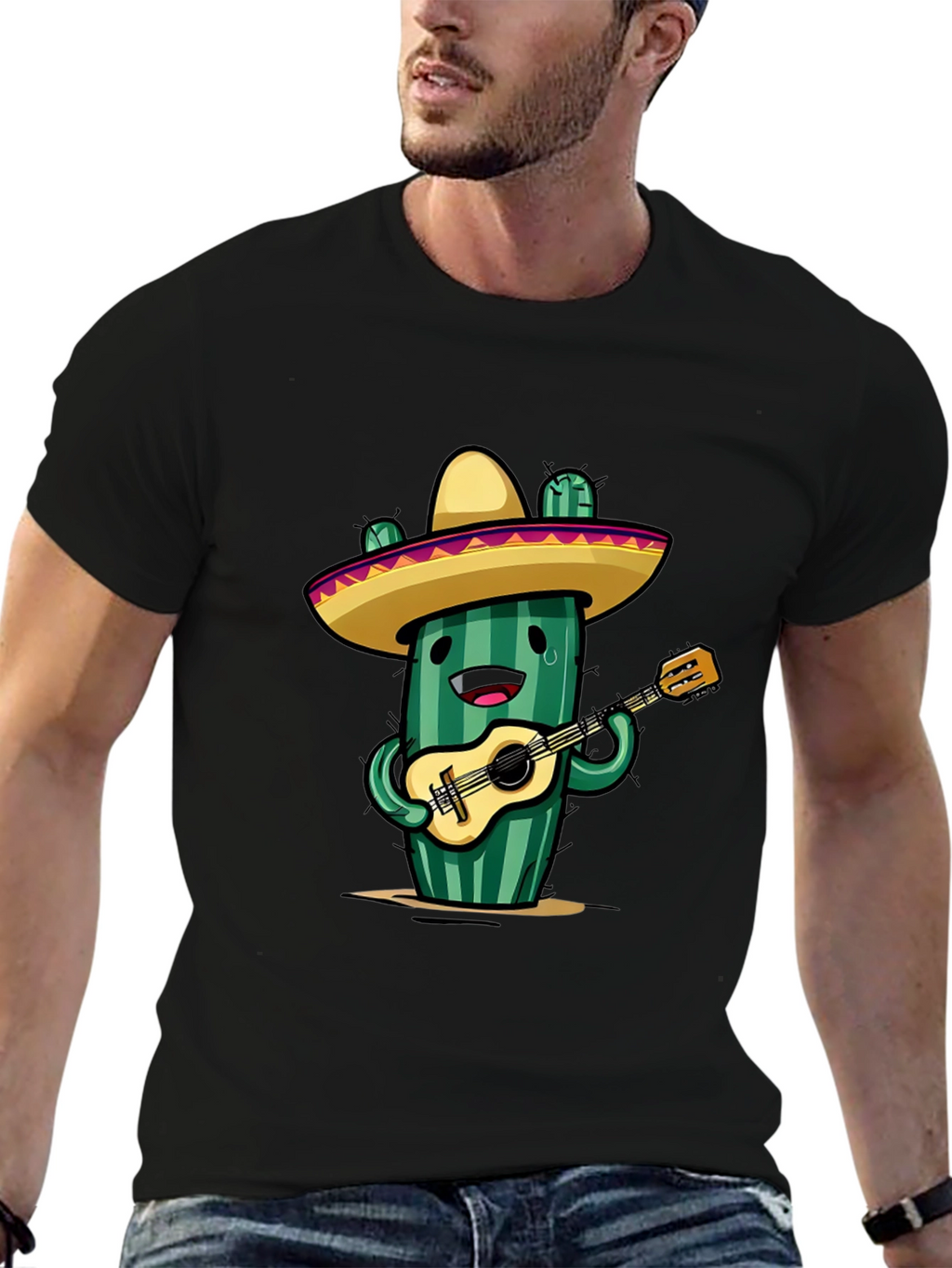 Cactus Guitar Player T-Shirt