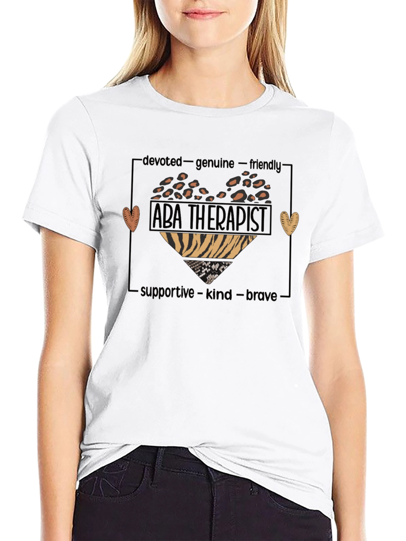 ABA Therapist Heart Graphic Tee