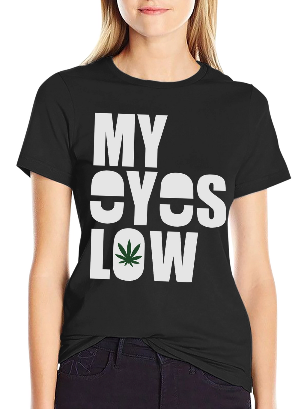 My Eyes Low Graphic Tee - Cannabis Inspired