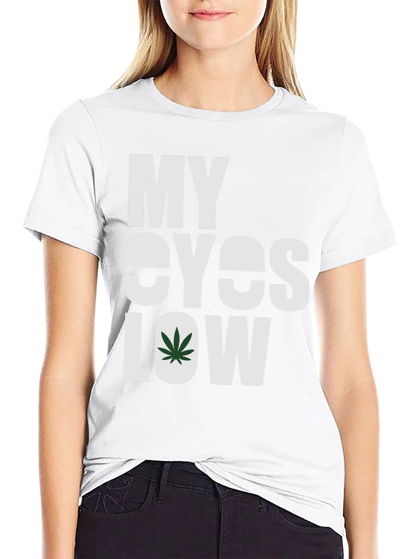 My Eyes Low Graphic Tee - Cannabis Inspired