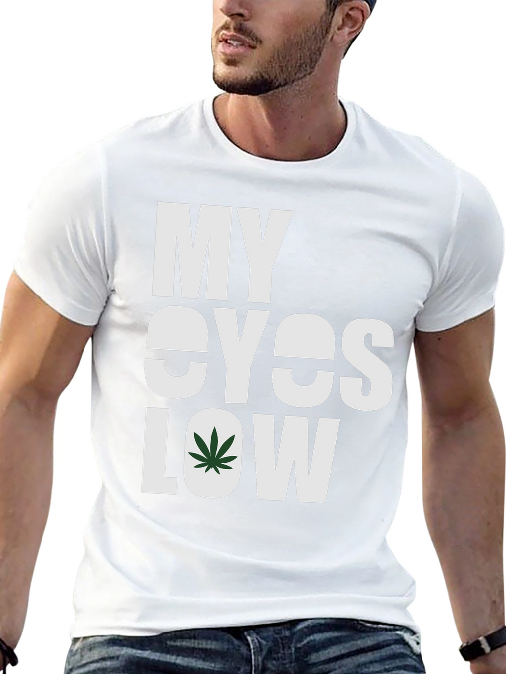 My Eyes Low Graphic Tee - Cannabis Inspired