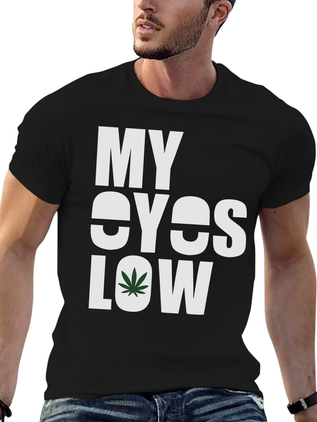 My Eyes Low Graphic Tee - Cannabis Inspired