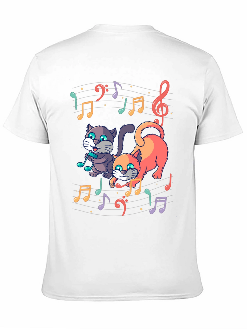 Musical Cats Graphic Tee - Unique Design
