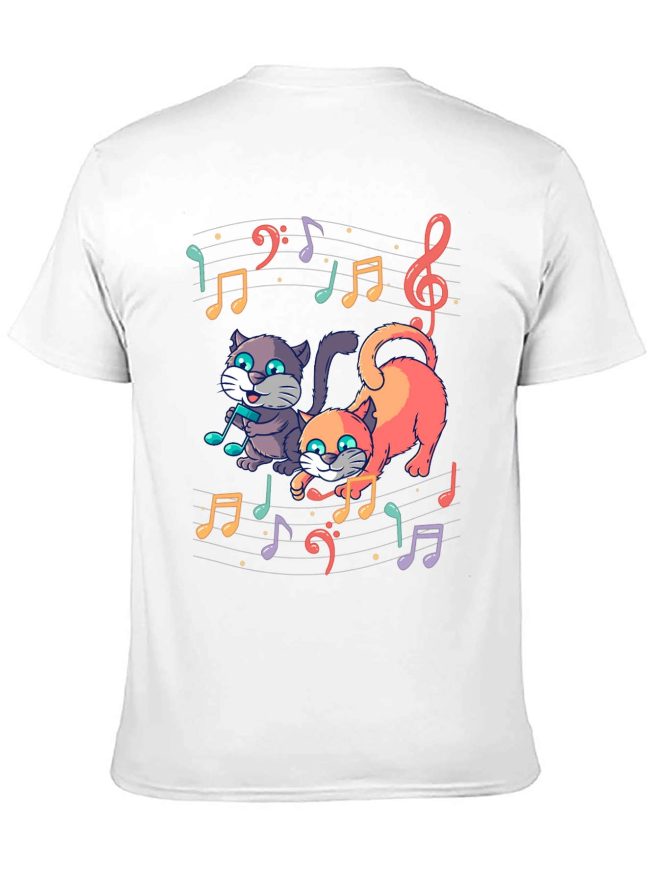Musical Cats Graphic Tee - Unique Design