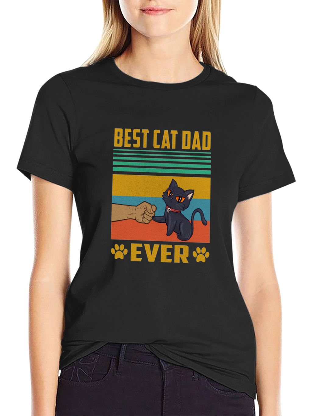 Best Cat Dad Ever T-Shirt - Cool Graphic Tee