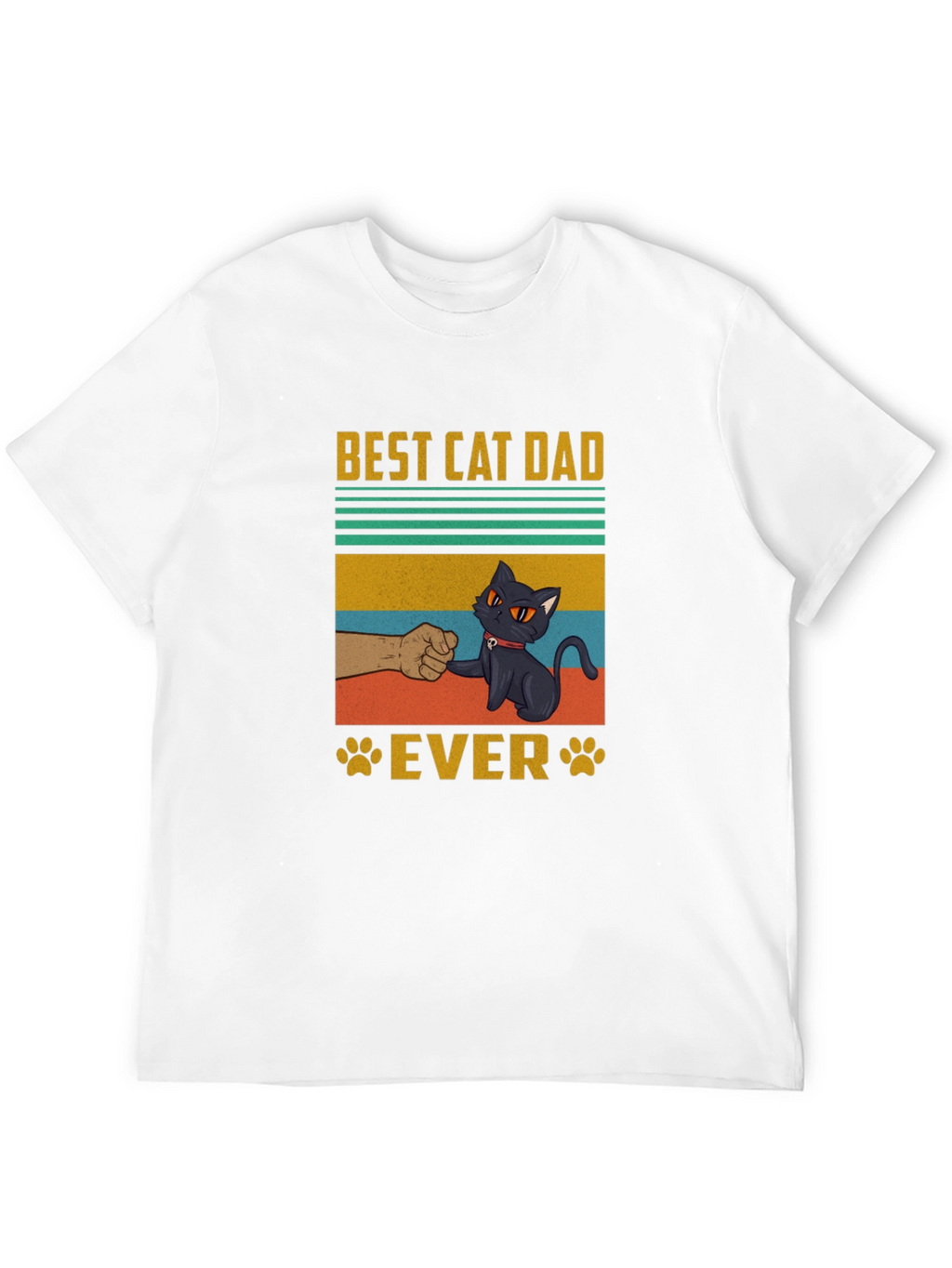 Best Cat Dad Ever T-Shirt - Cool Graphic Tee