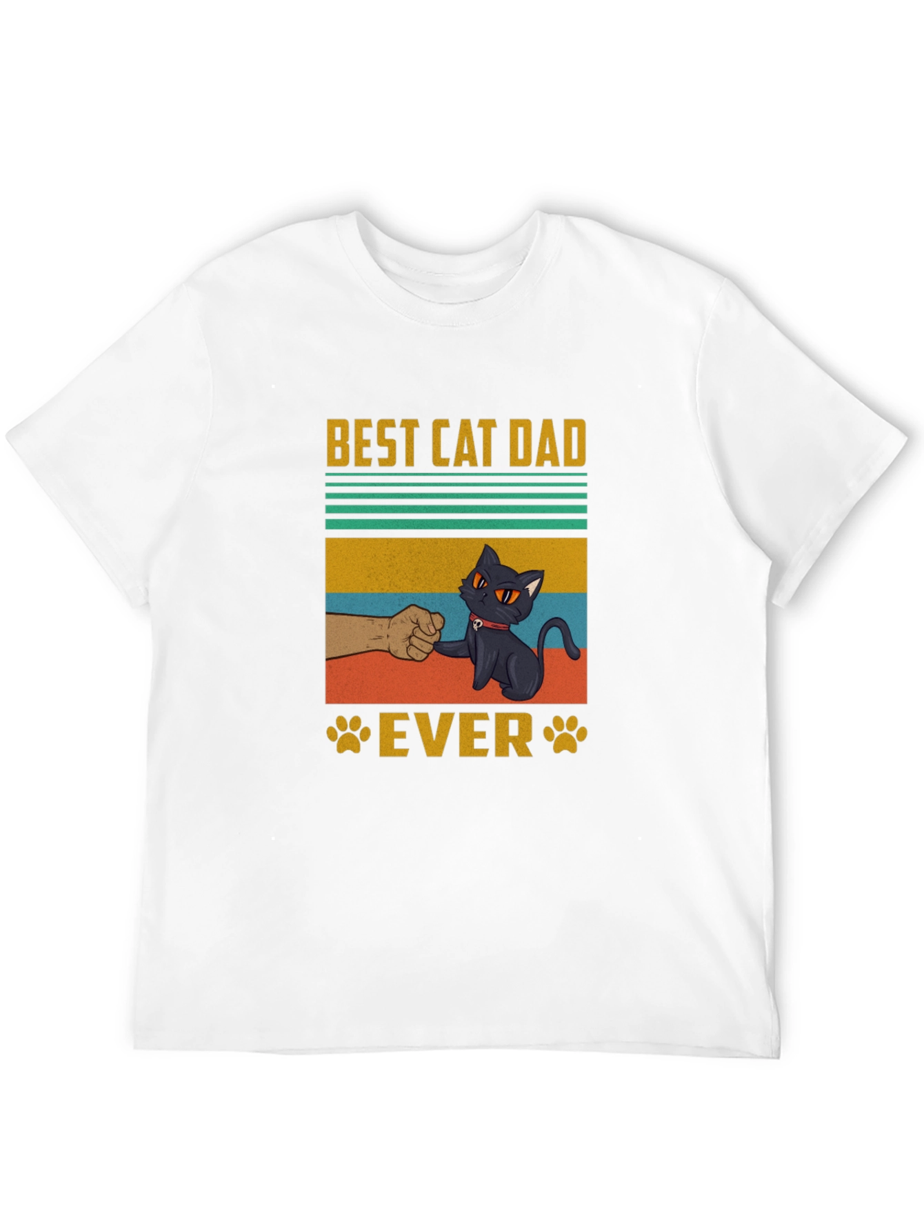 Best Cat Dad Ever T-Shirt - Cool Graphic Tee