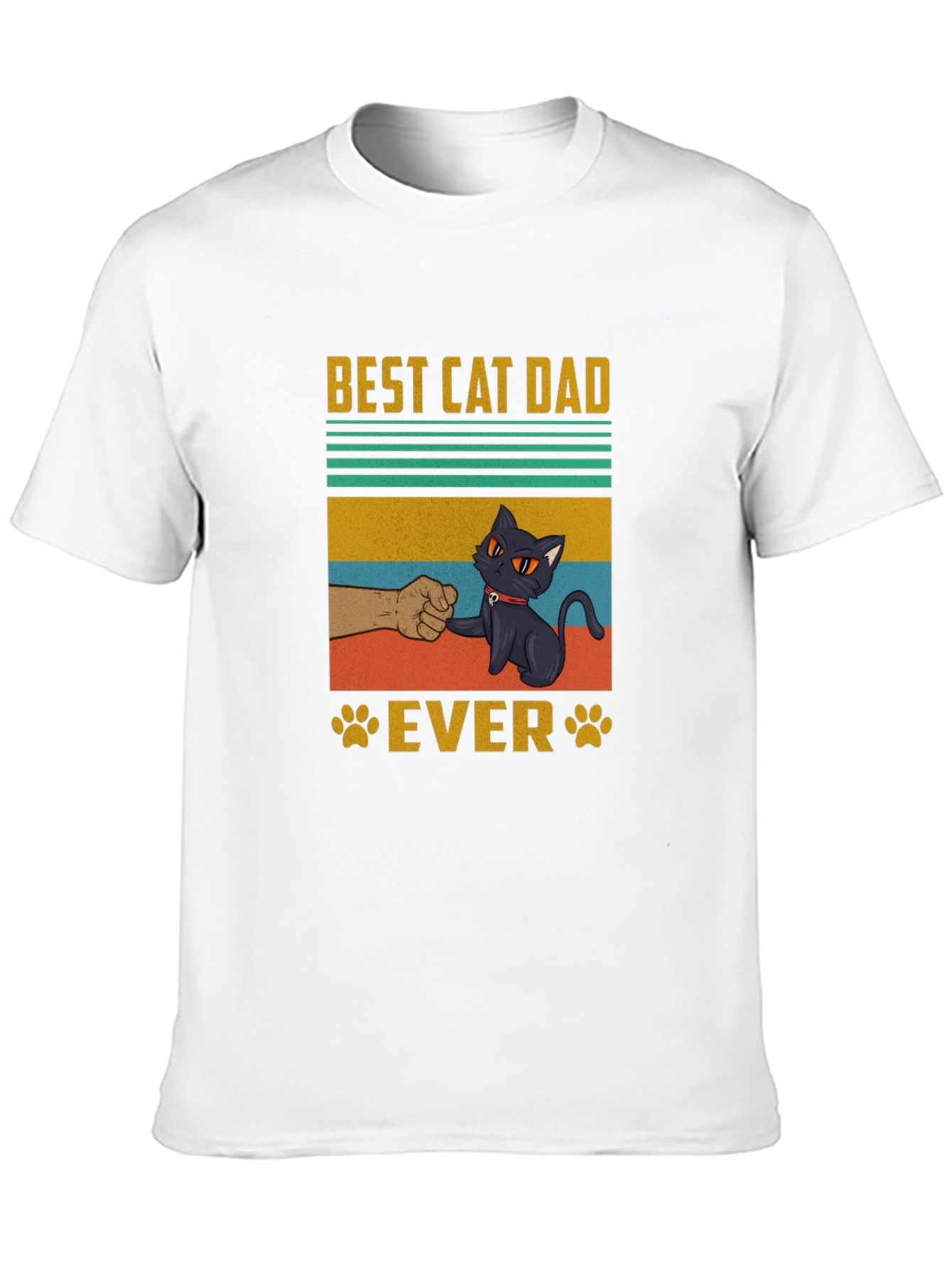 Best Cat Dad Ever T-Shirt - Cool Graphic Tee