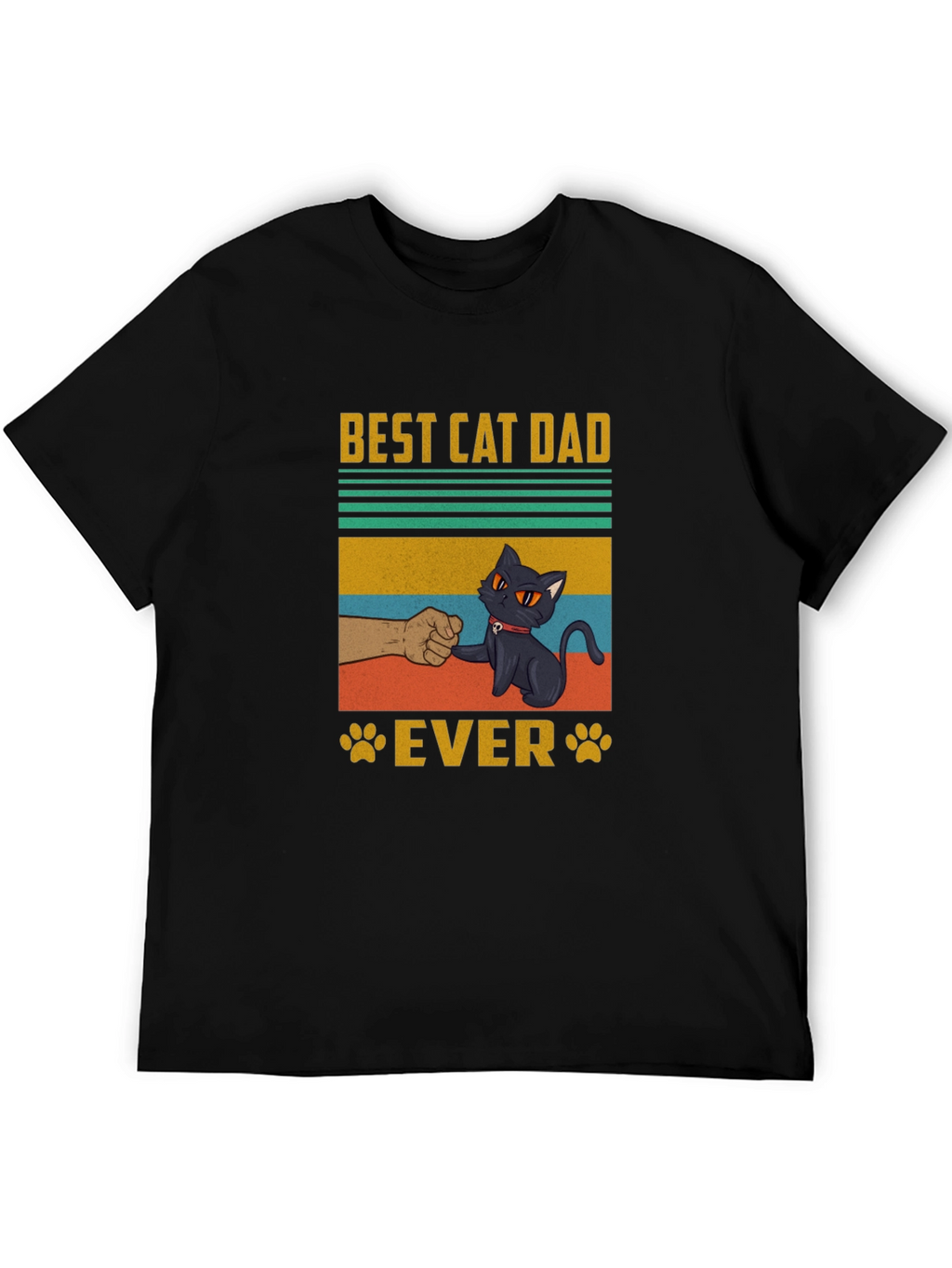 Best Cat Dad Ever T-Shirt - Cool Graphic Tee
