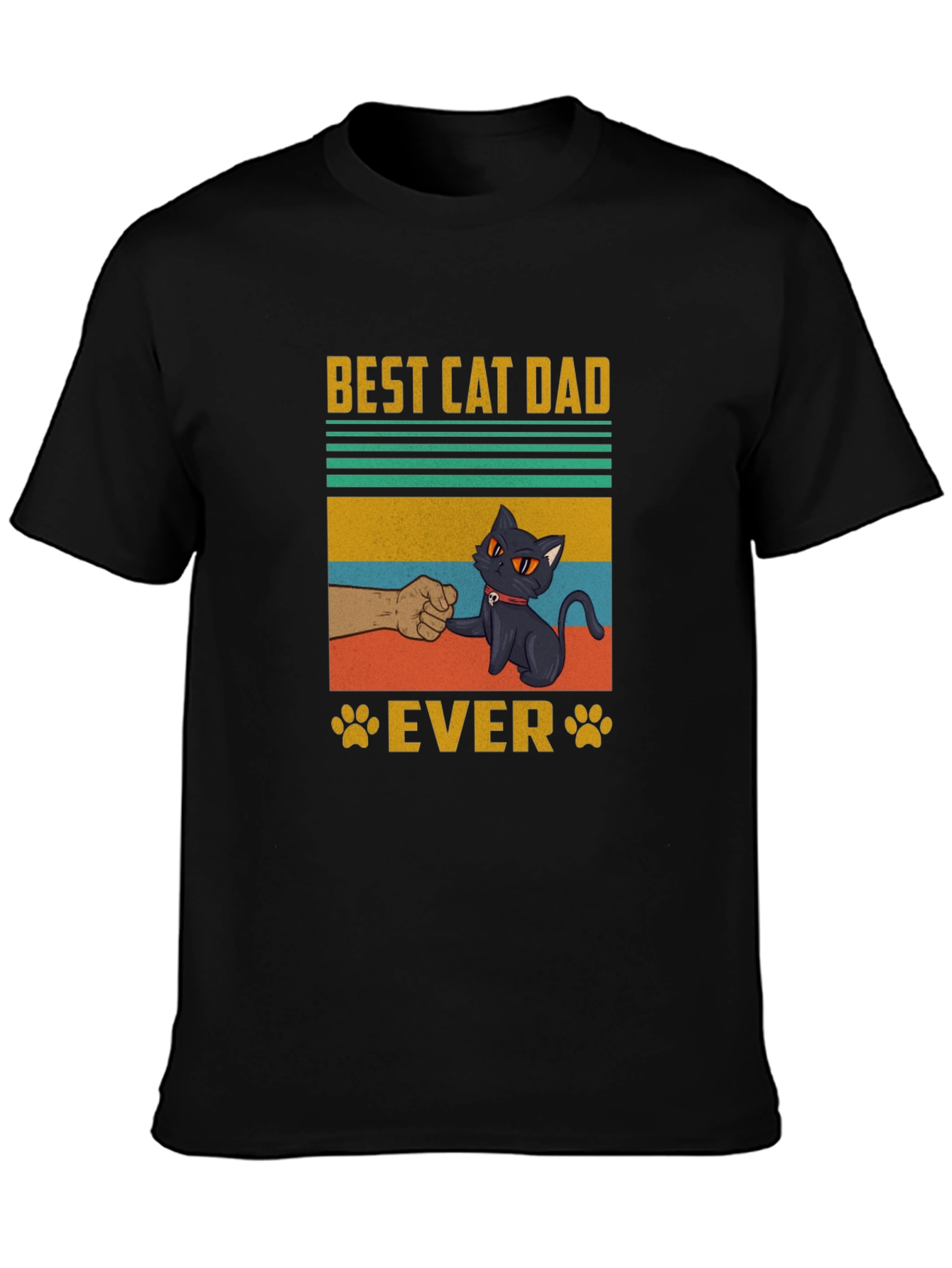 Best Cat Dad Ever T-Shirt - Cool Graphic Tee