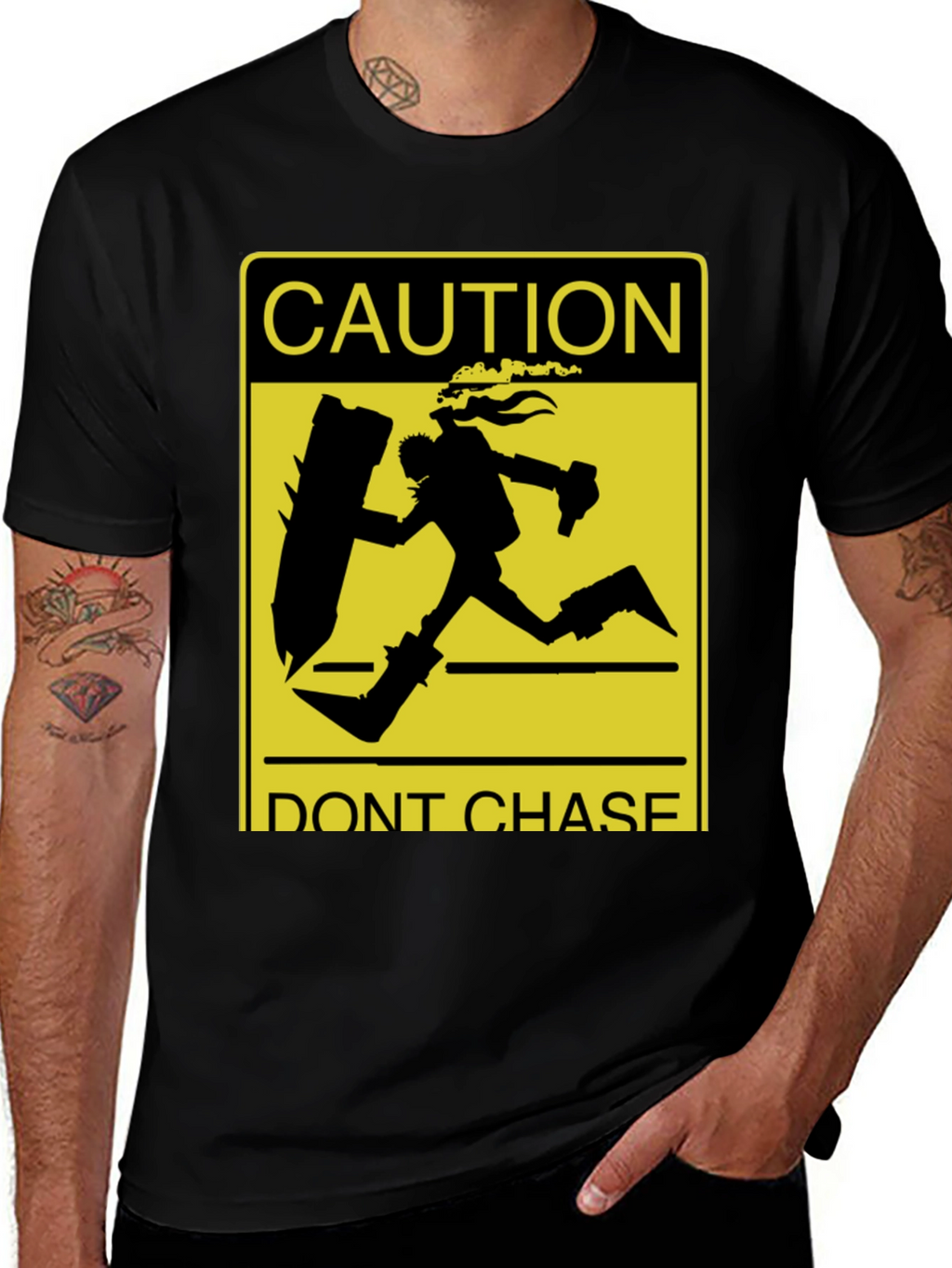 Caution Dont Chase Funny Video Game T-Shirt