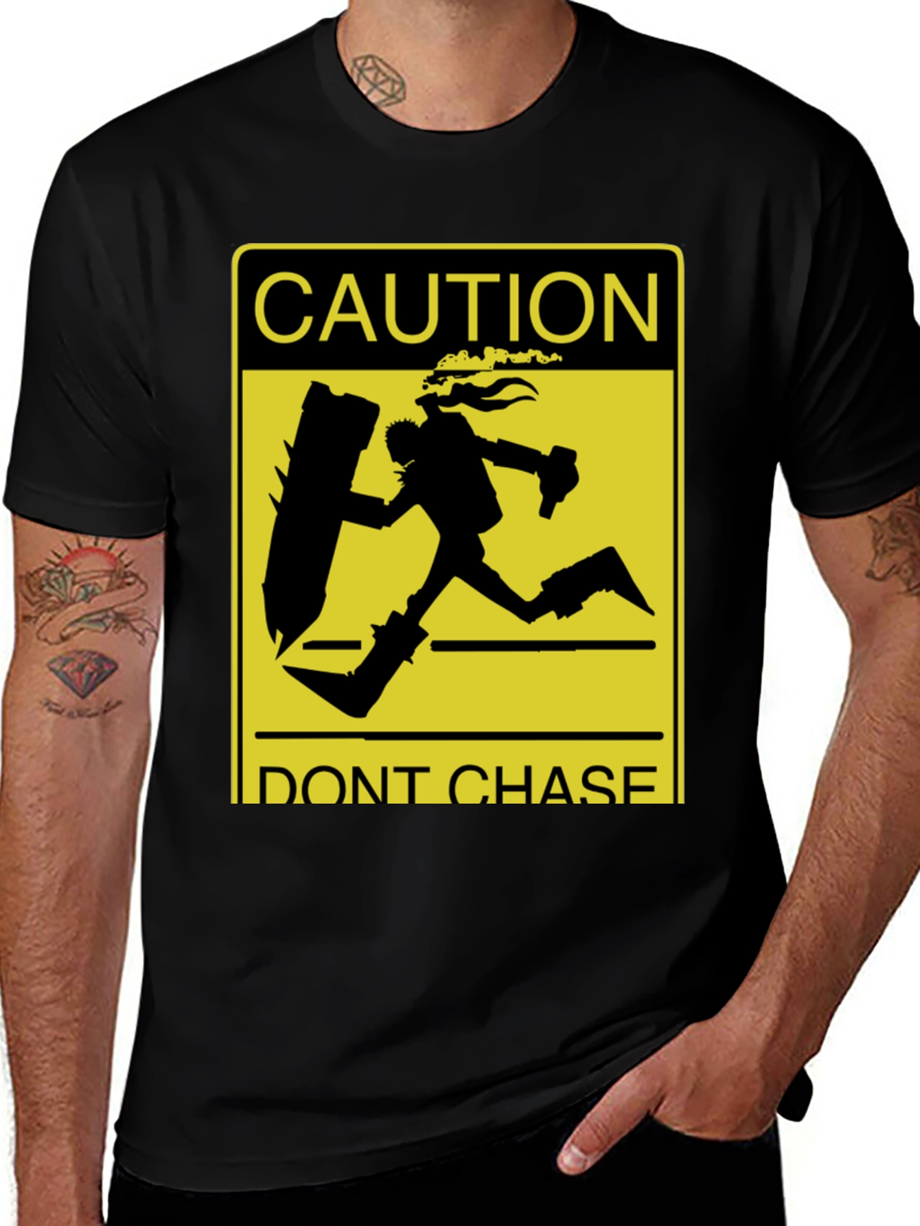 Caution Dont Chase Funny Video Game T-Shirt