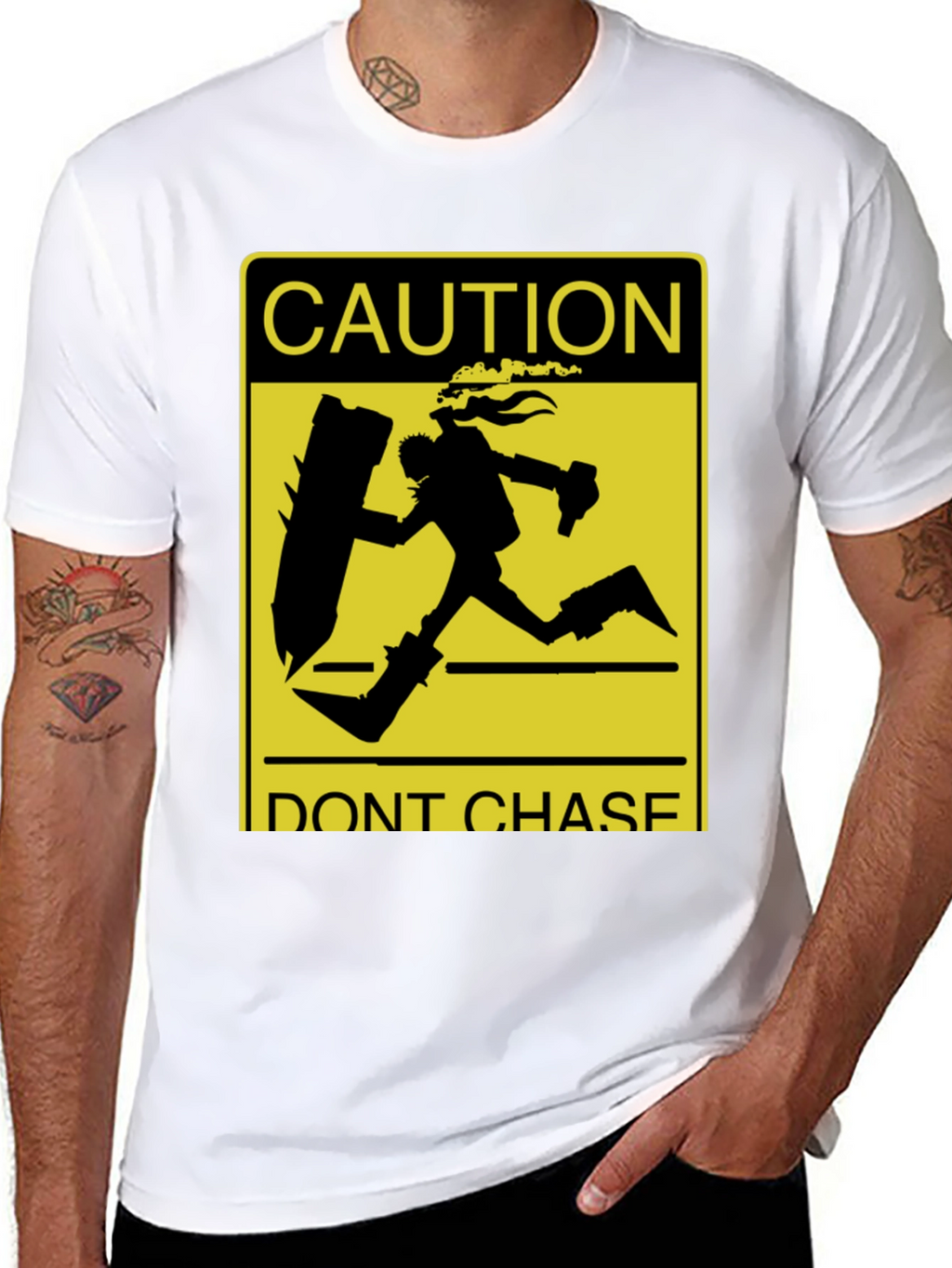 Caution Dont Chase Funny Video Game T-Shirt