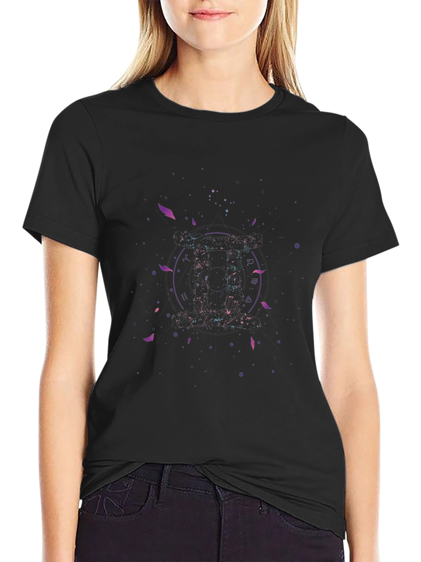 Cosmic Zodiac Black T-Shirt