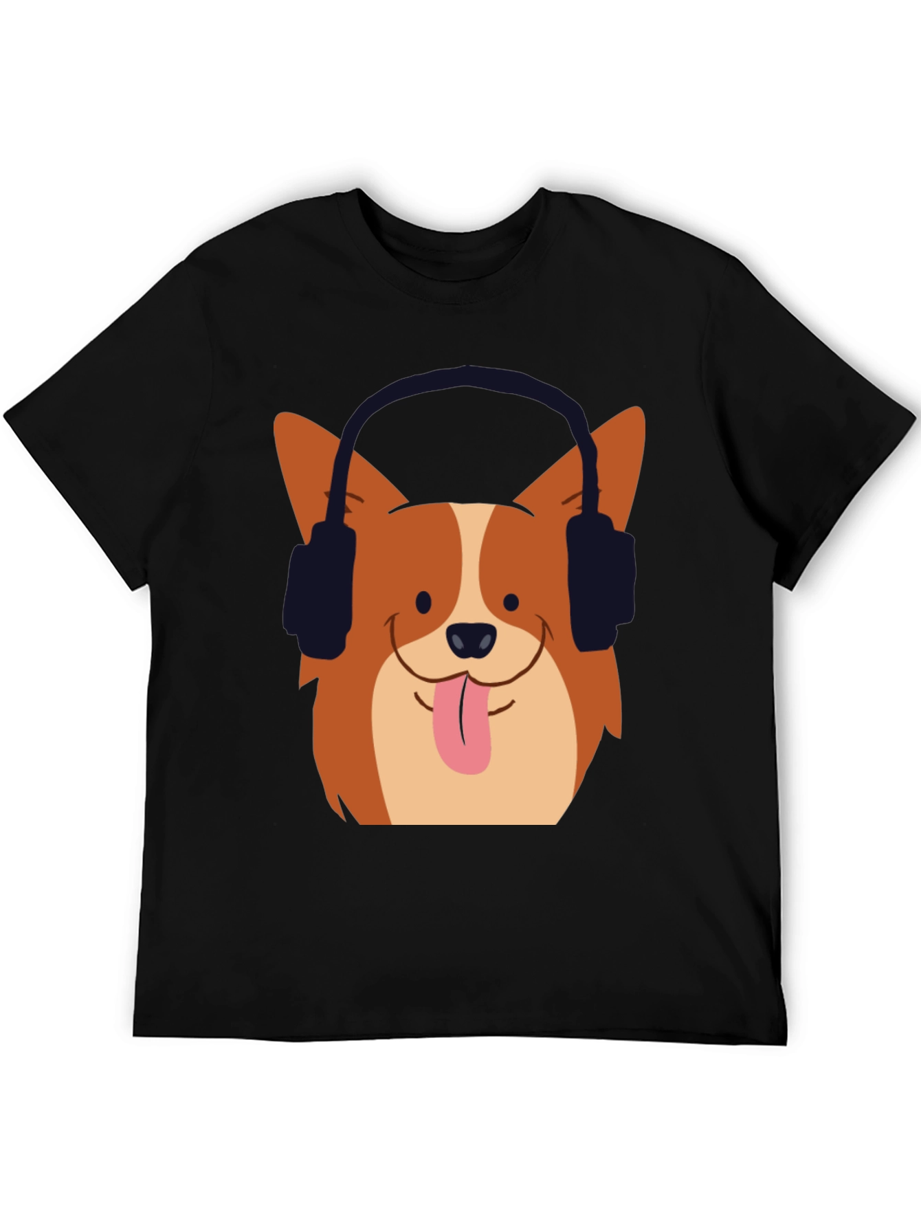 Corgi Headphones T-Shirt – Cute Music Lover Dog Graphic Tee