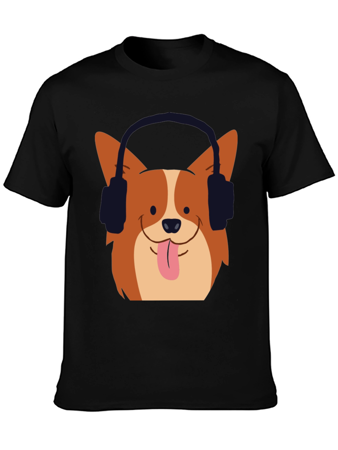 Corgi Headphones T-Shirt – Cute Music Lover Dog Graphic Tee