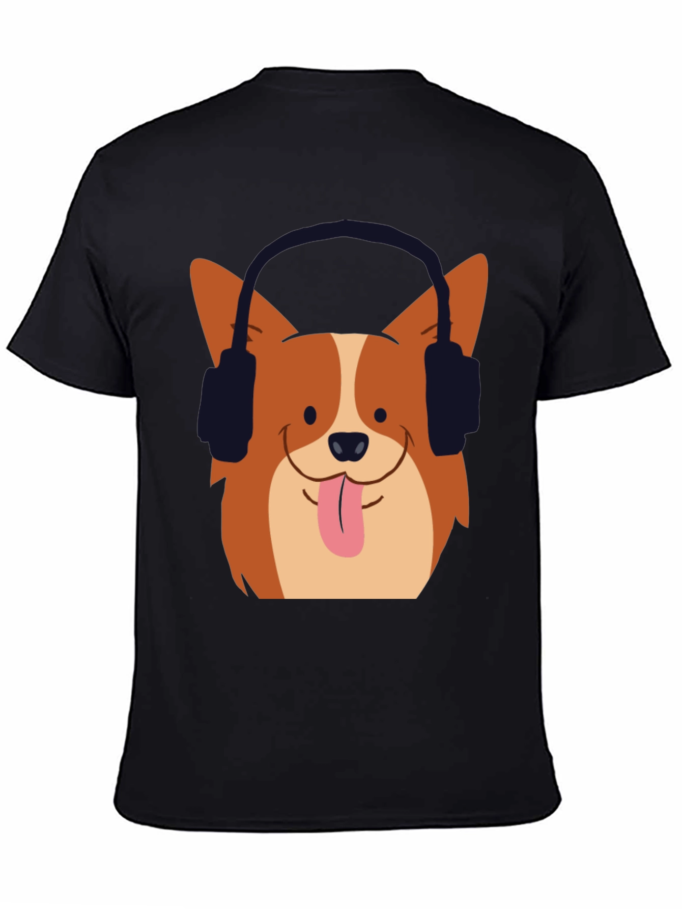 Corgi Headphones T-Shirt – Cute Music Lover Dog Graphic Tee