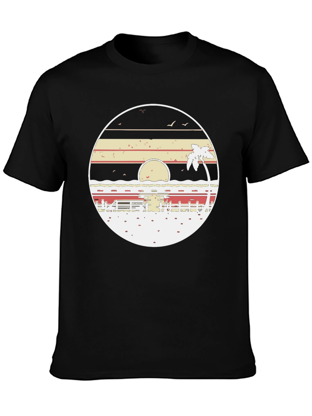 Retro Sunset Beach T-Shirt