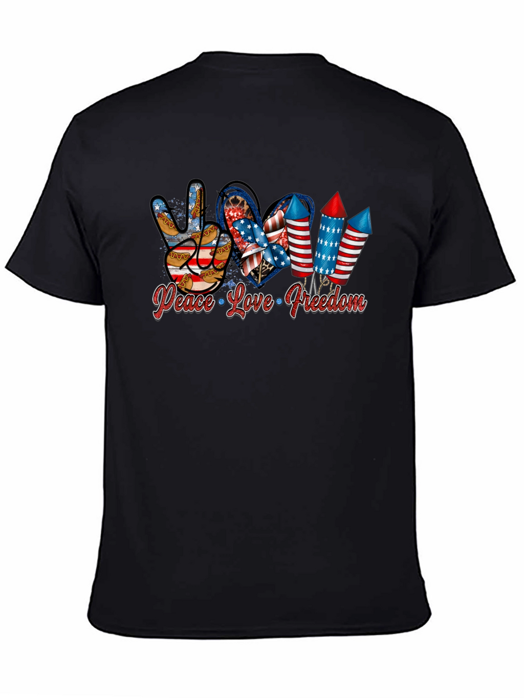 Peace Love Freedom Patriotic T-Shirt