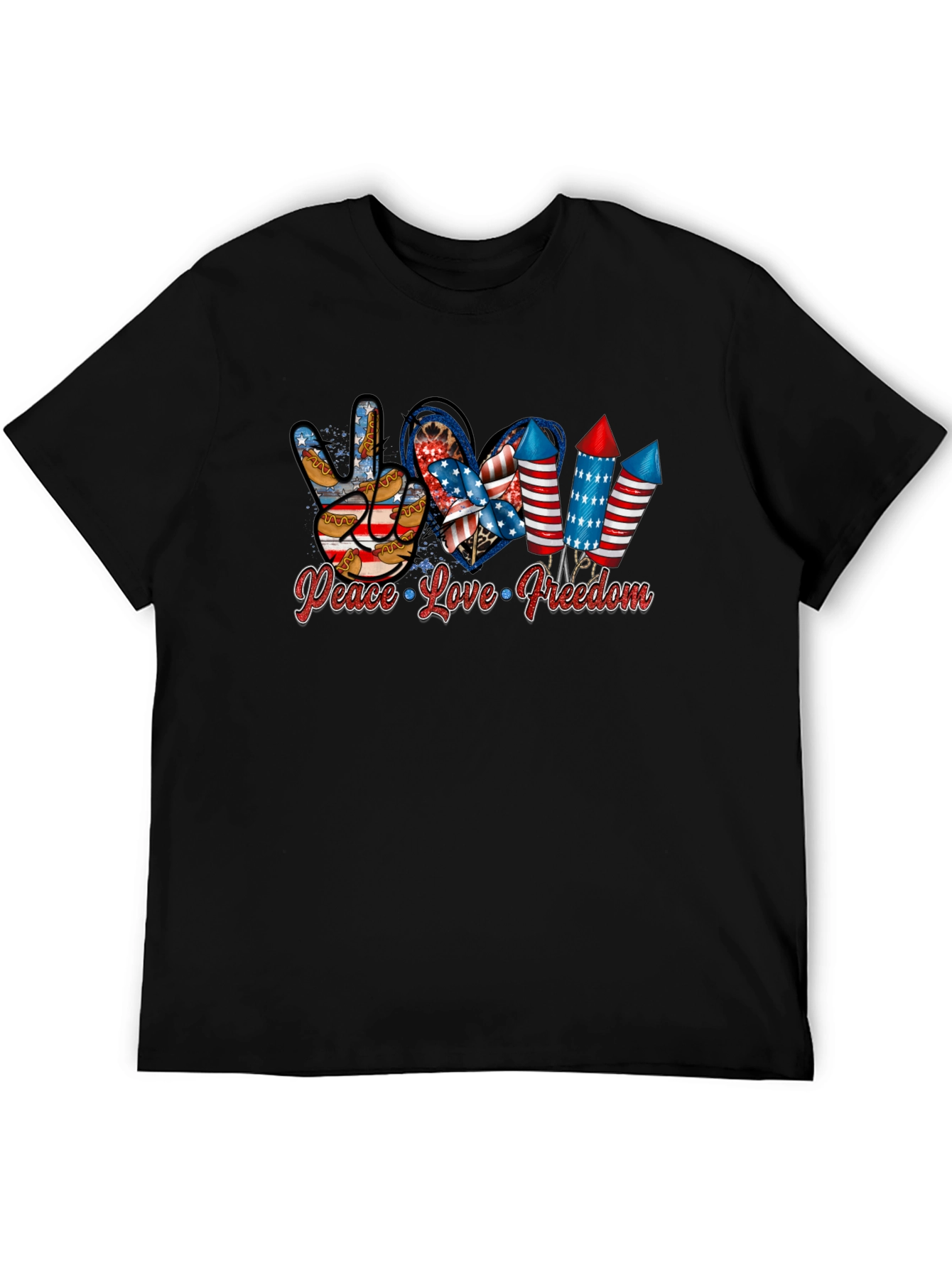 Peace Love Freedom Patriotic T-Shirt