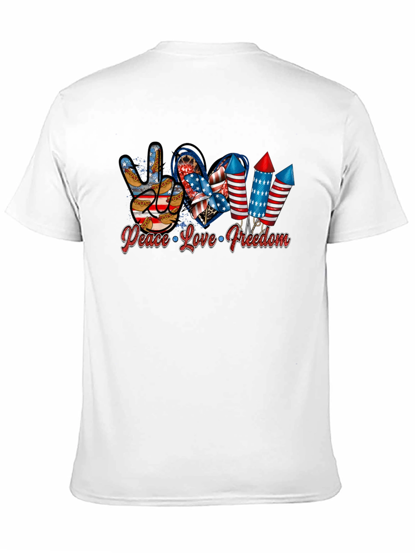 Peace Love Freedom Patriotic T-Shirt