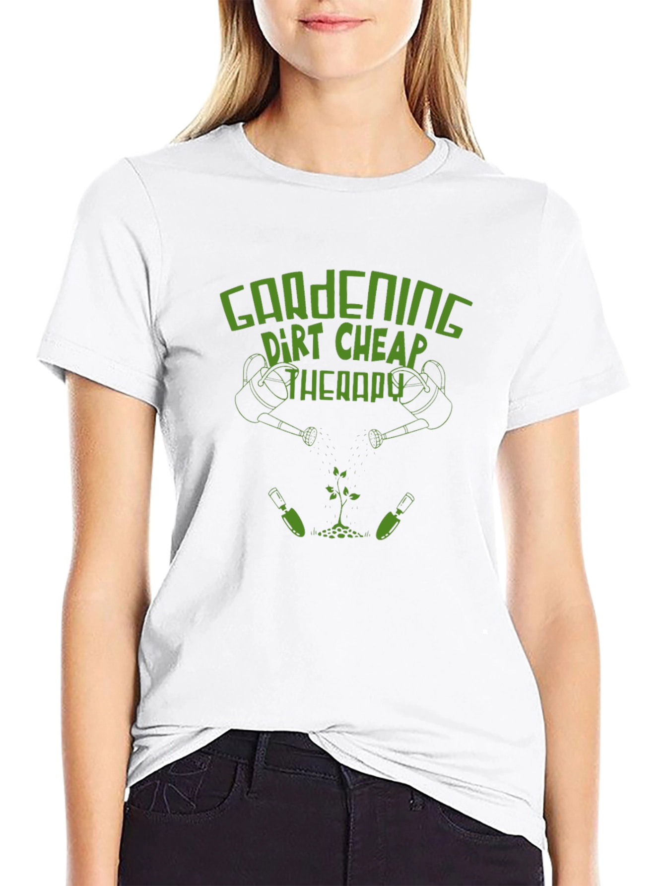 Gardening Dirt Cheap Therapy Black T-Shirt