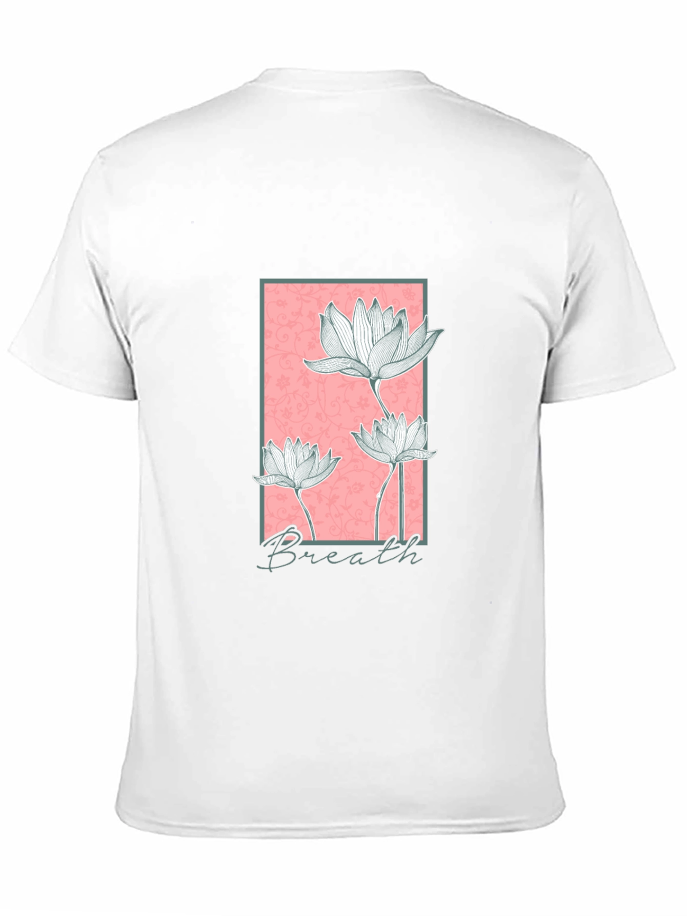 Floral Breath Graphic Black T-Shirt