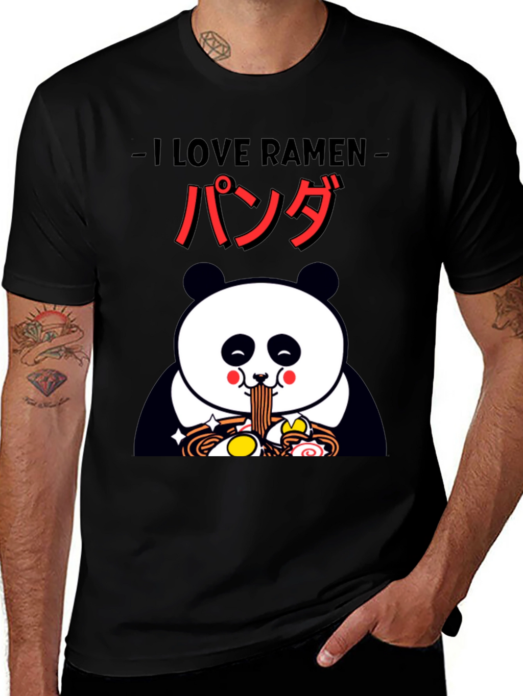 I Love Ramen Panda Graphic Tee