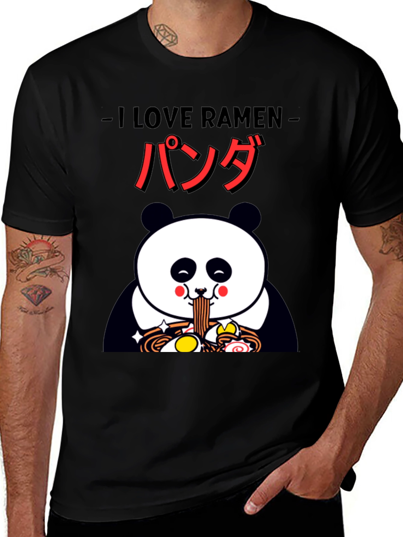 I Love Ramen Panda Graphic Tee