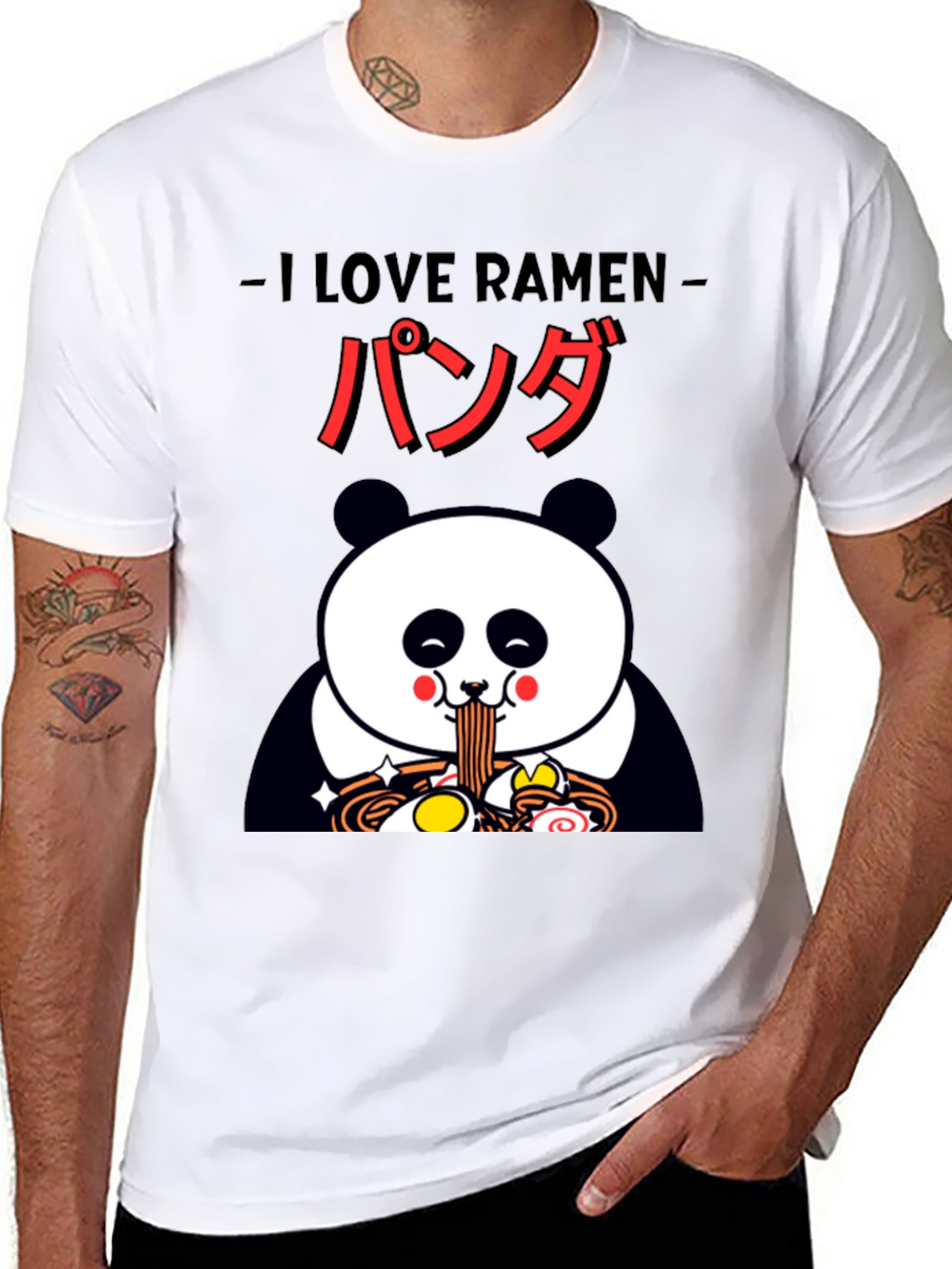 I Love Ramen Panda Graphic Tee