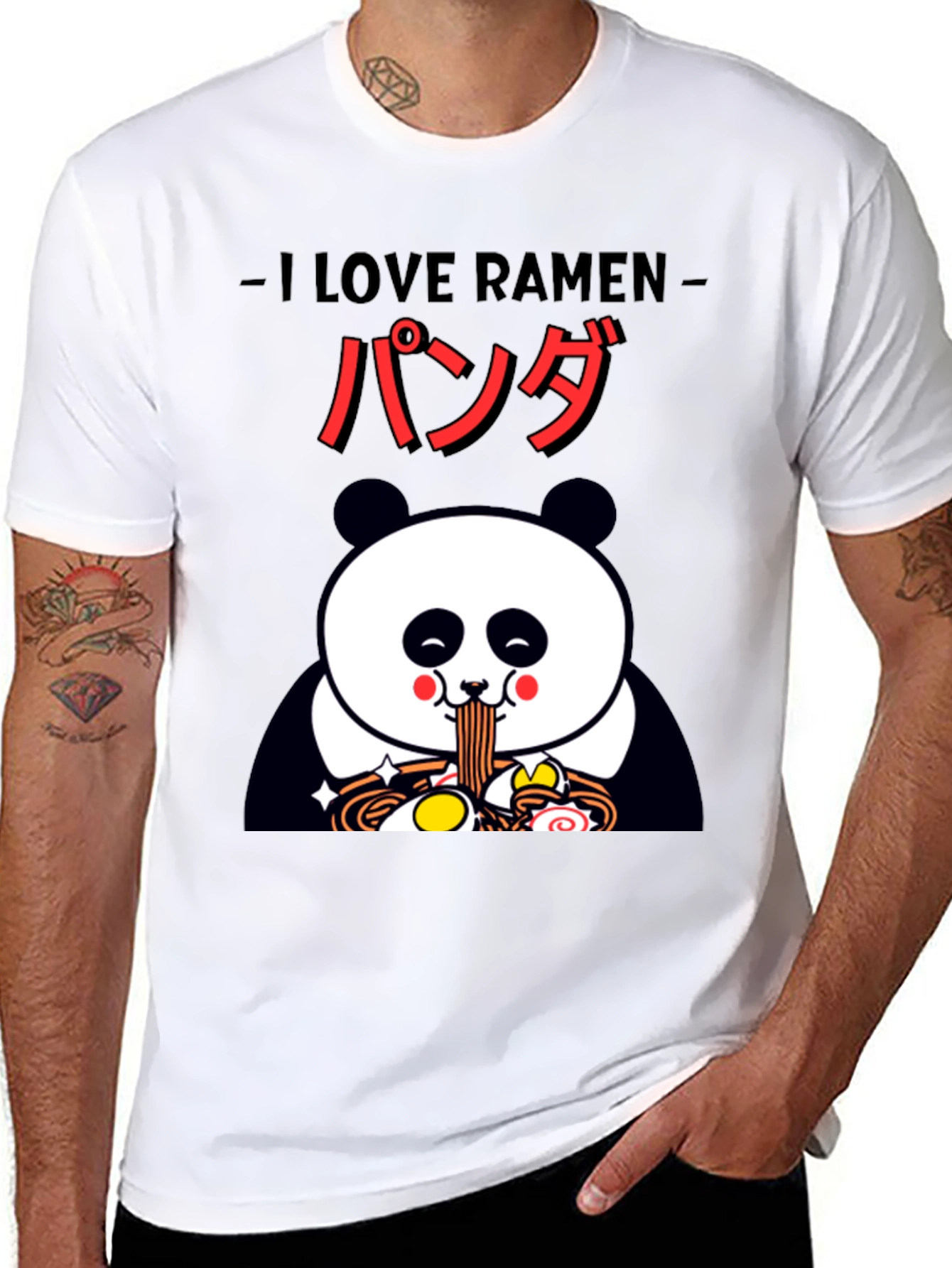 I Love Ramen Panda Graphic Tee