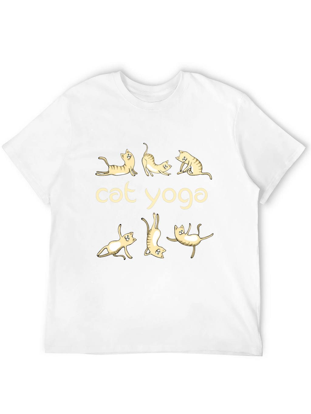 Cat Yoga Black T-Shirt