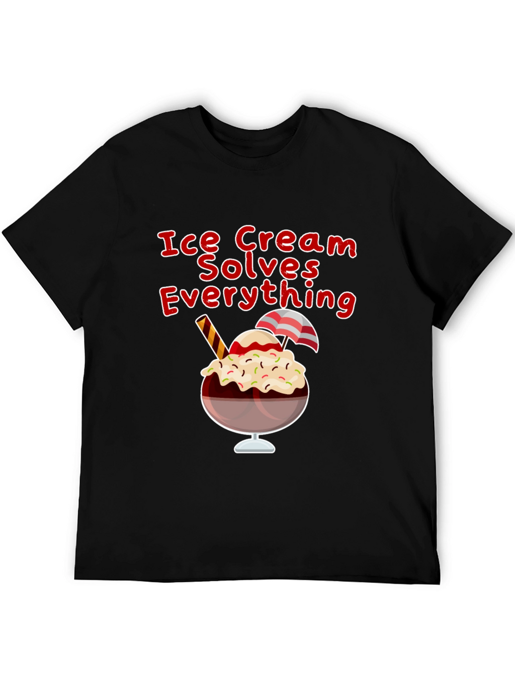 Ice Cream Solves Everything Graphic T-Shirt