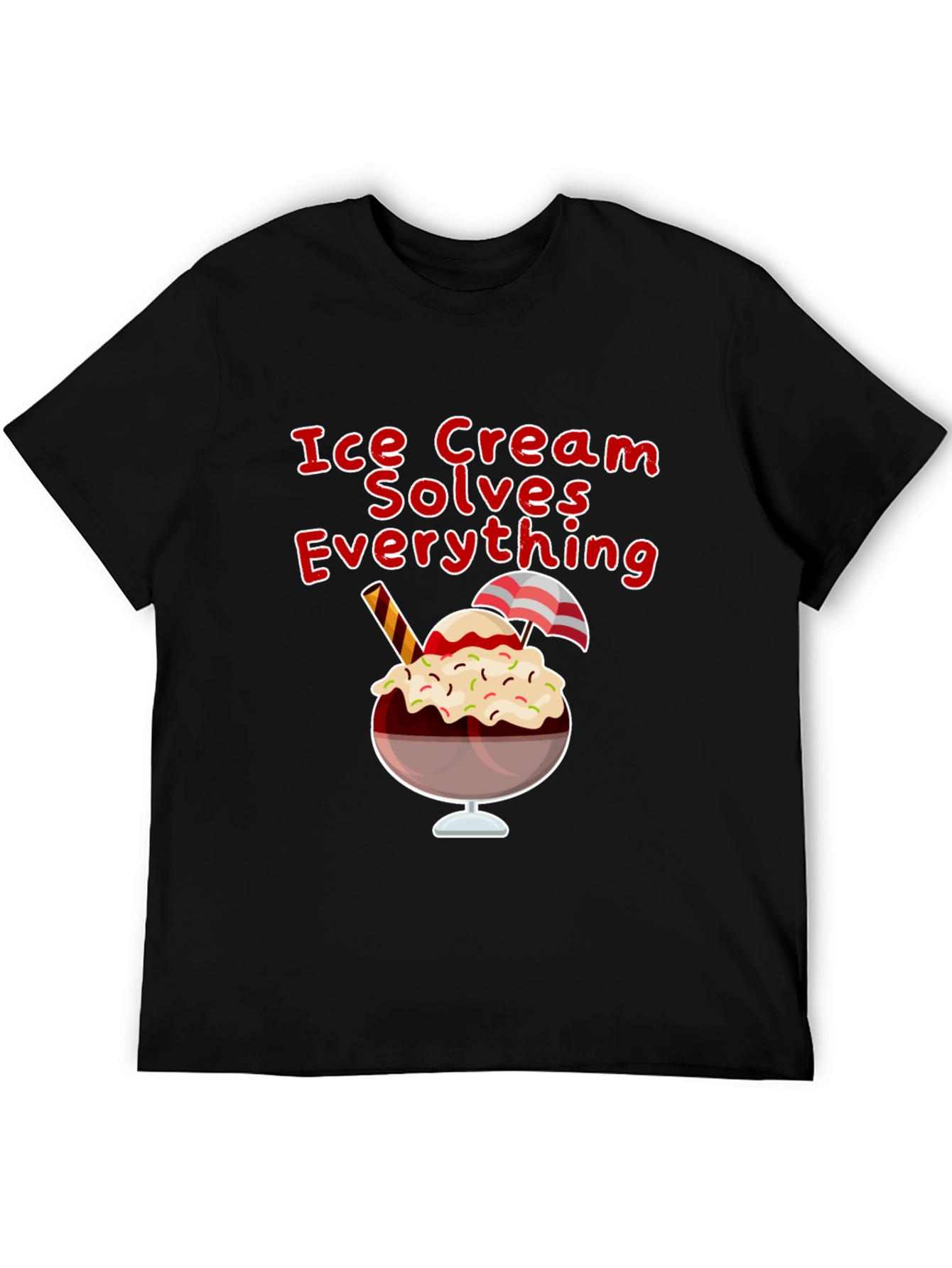 Ice Cream Solves Everything Graphic T-Shirt