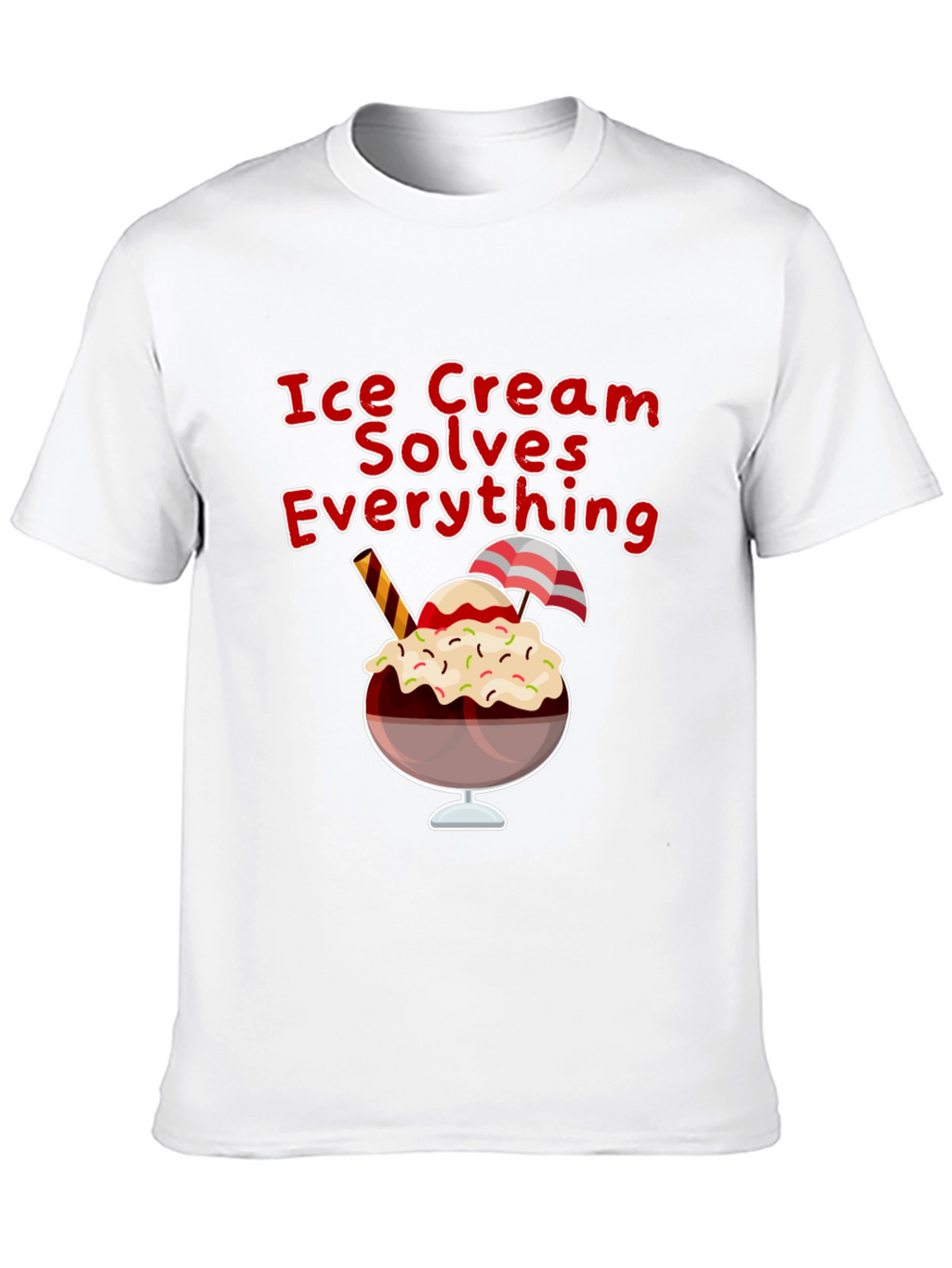 Ice Cream Solves Everything Graphic T-Shirt