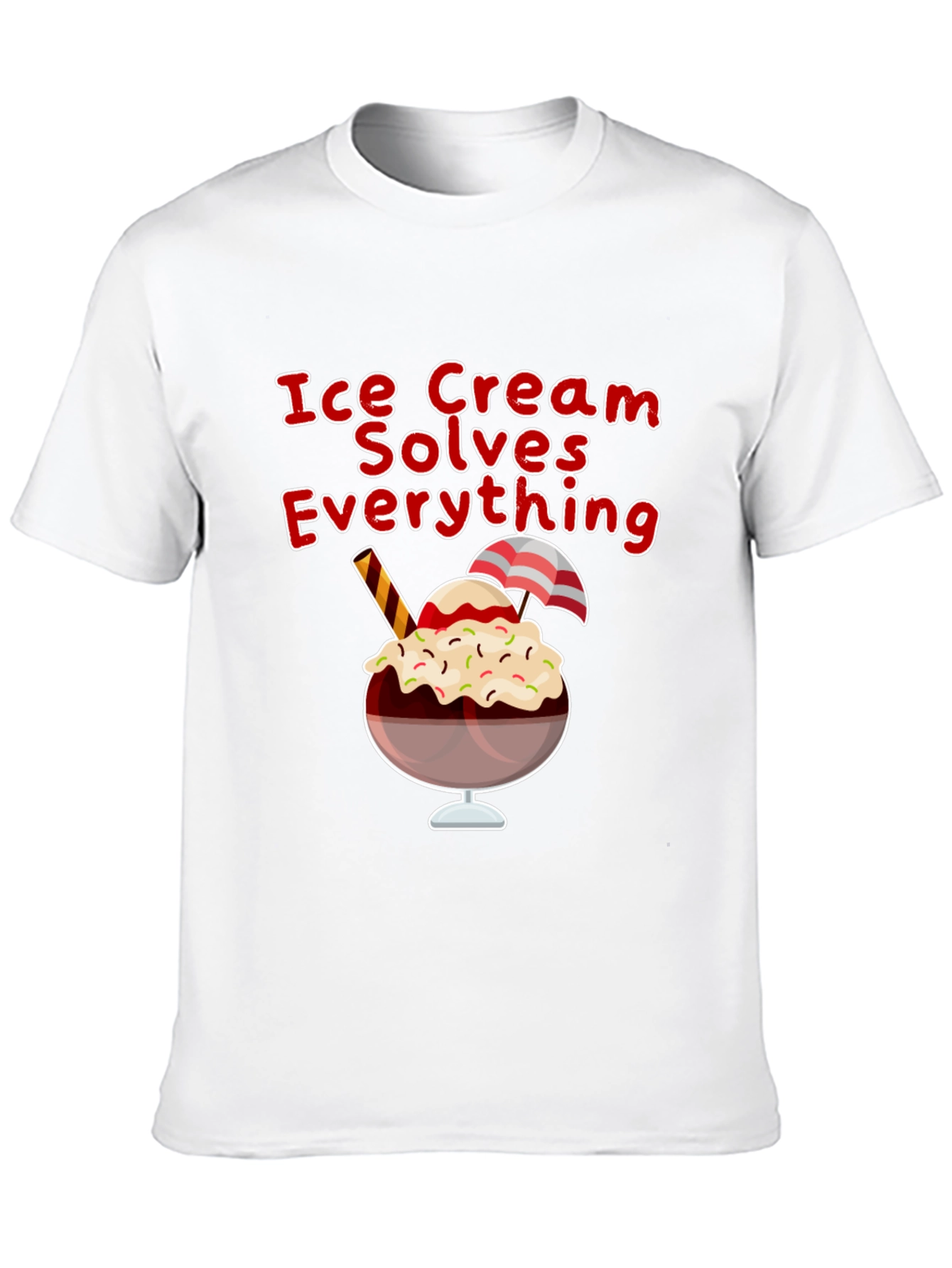 Ice Cream Solves Everything Graphic T-Shirt