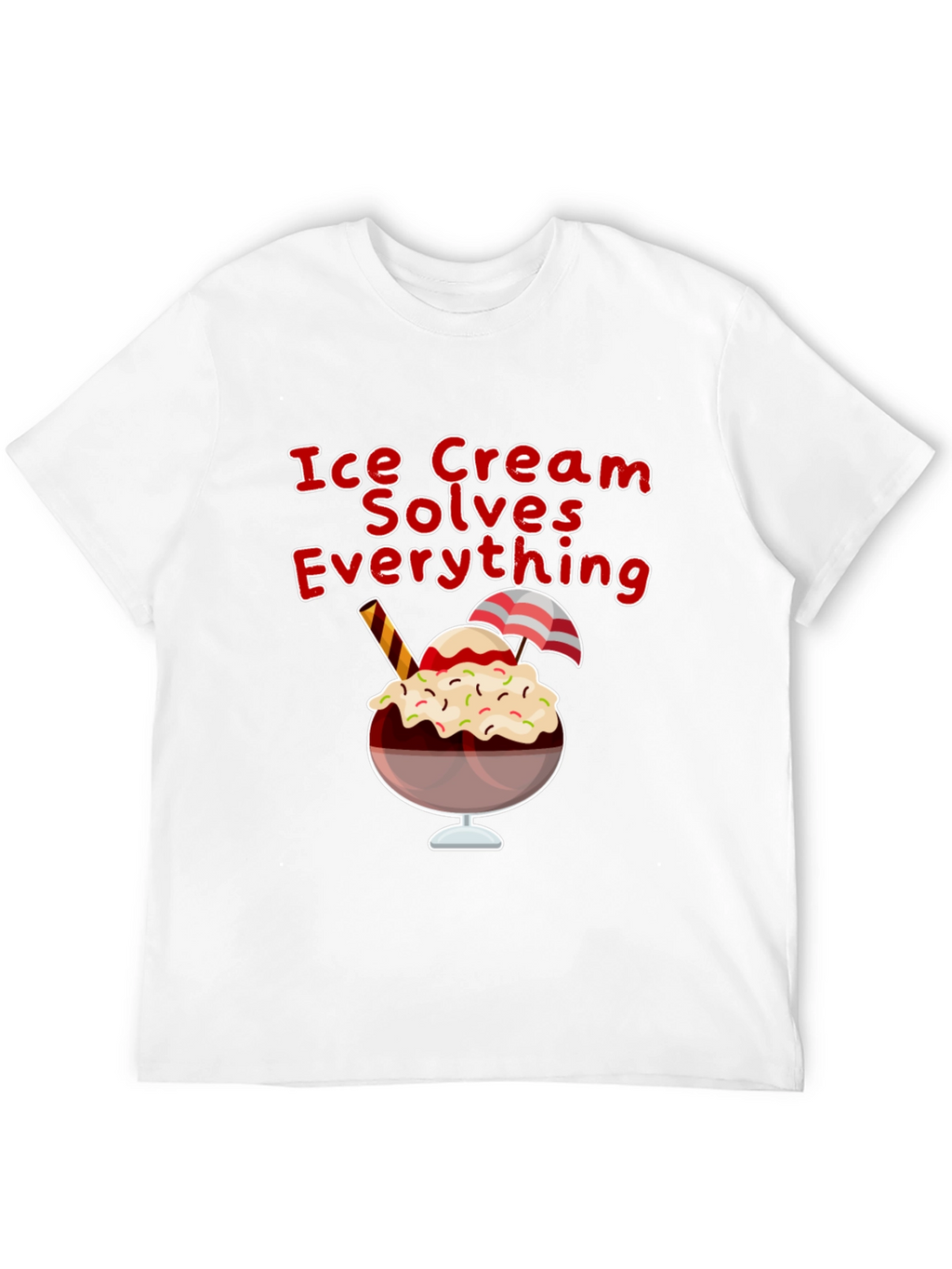 Ice Cream Solves Everything Graphic T-Shirt