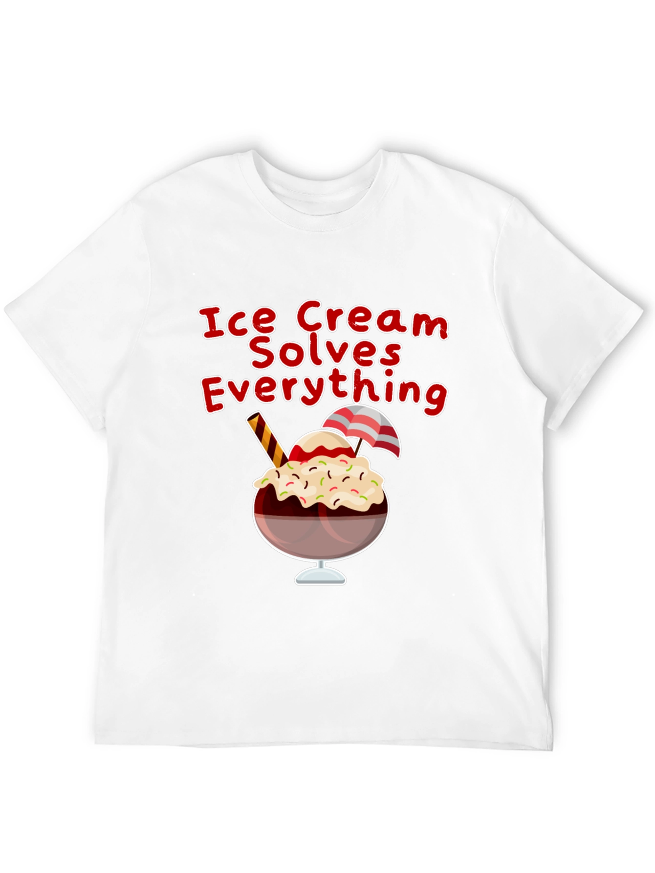 Ice Cream Solves Everything Graphic T-Shirt